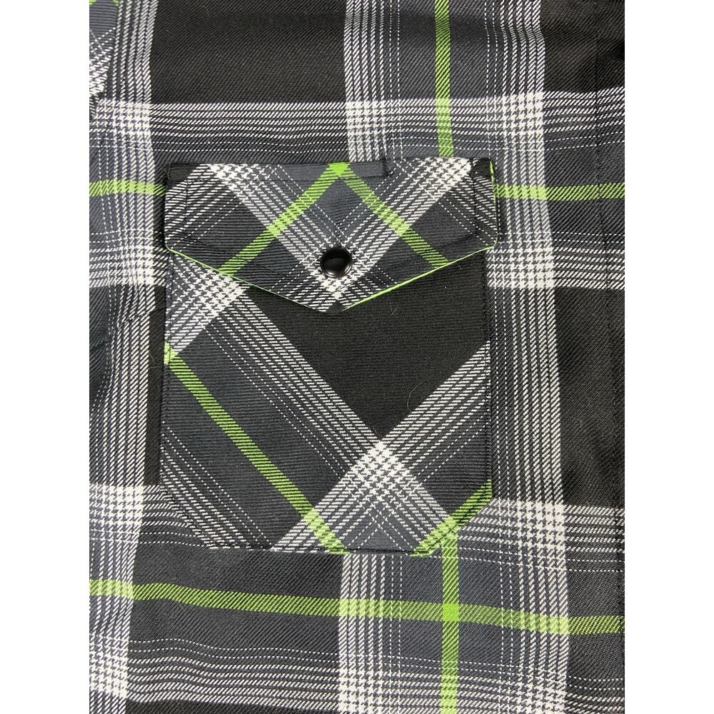 Dixxon X Gas Monkey Garage Flannel Women’s M Snap Grunge Punk Biker - Picture 9 of 15